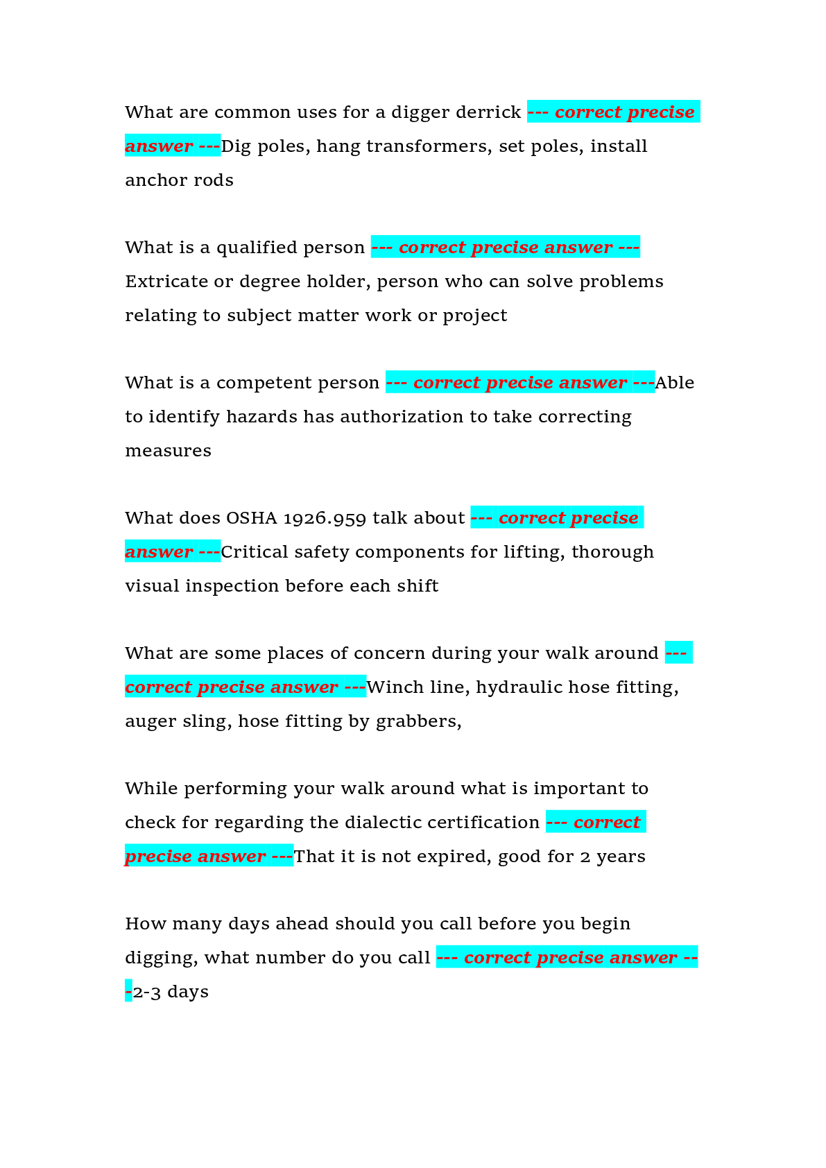Preview page 3 of NCCCO Digger Derrick Operator Certification Exam Preparation 2026 – Practice Questions with Verified Answers and Rationa