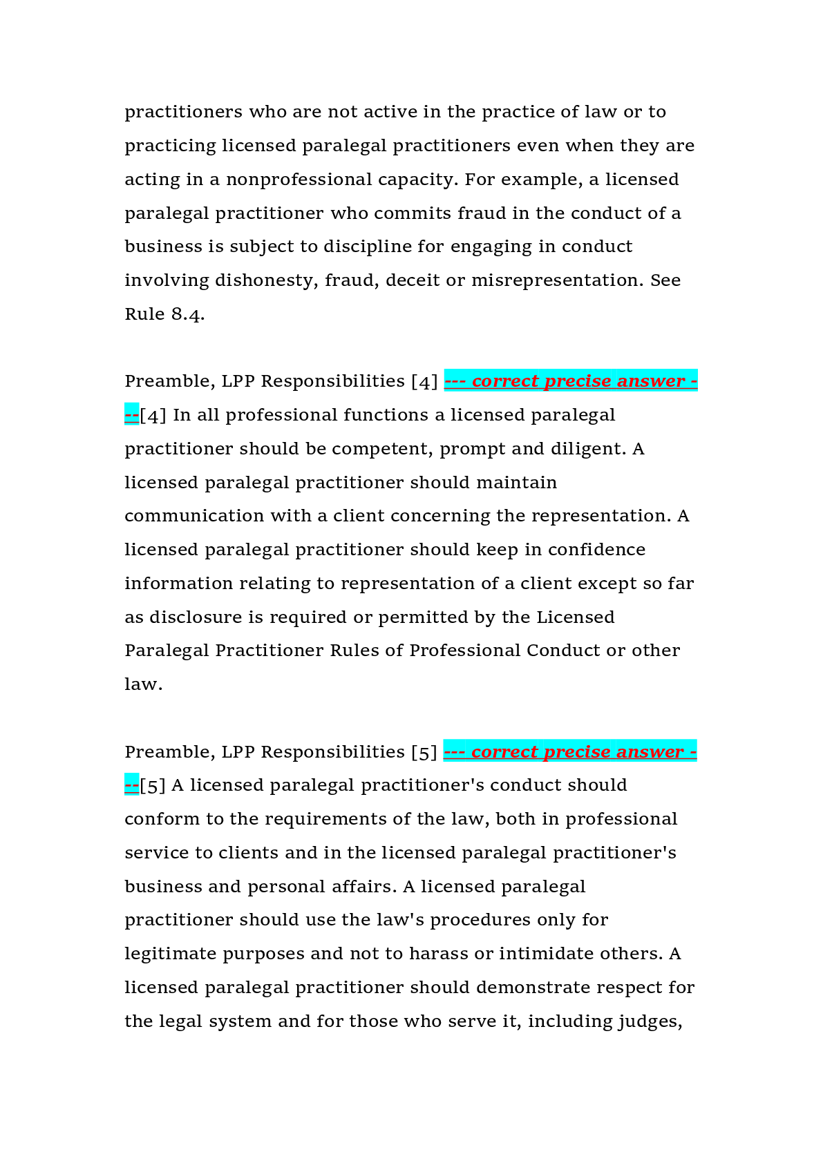 Preview page 3 of Licensed Paralegal Practitioner (LPP) Ethics Exam 2026 – Utah State Bar – Complete Ethics Rules, Professional Responsibi