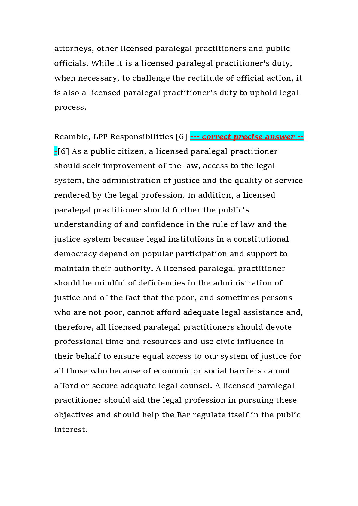 Preview page 4 of Licensed Paralegal Practitioner (LPP) Ethics Exam 2026 – Utah State Bar – Complete Ethics Rules, Professional Responsibi
