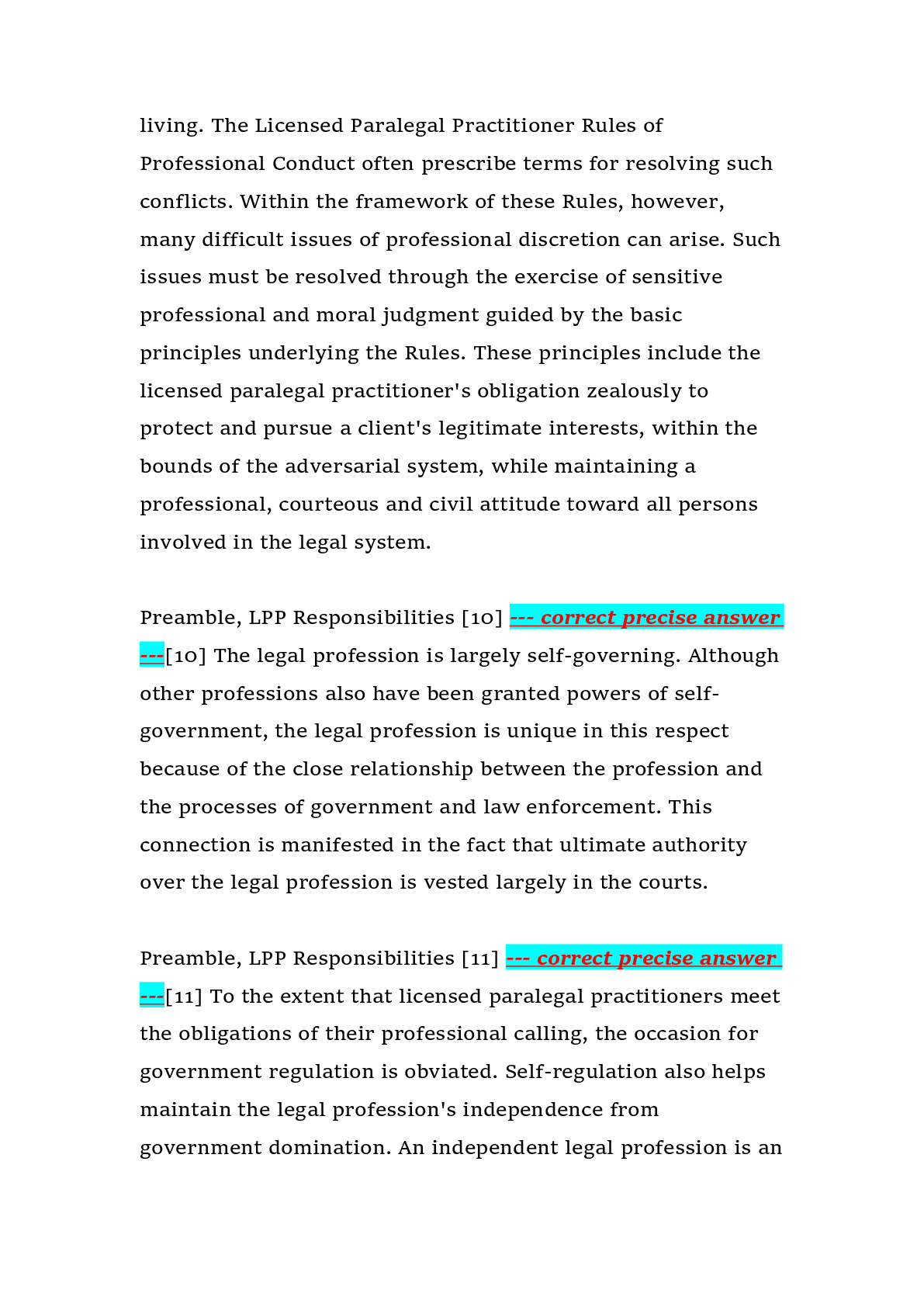 Preview page 6 of Licensed Paralegal Practitioner (LPP) Ethics Exam 2026 – Utah State Bar – Complete Ethics Rules, Professional Responsibi