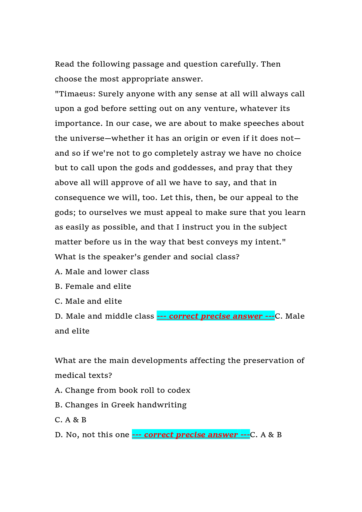 Preview page 2 of Classics 2902 – Test 1 – Classical Civilization and Ancient Medicine – Complete Exam Questions, Study Review, and Practi