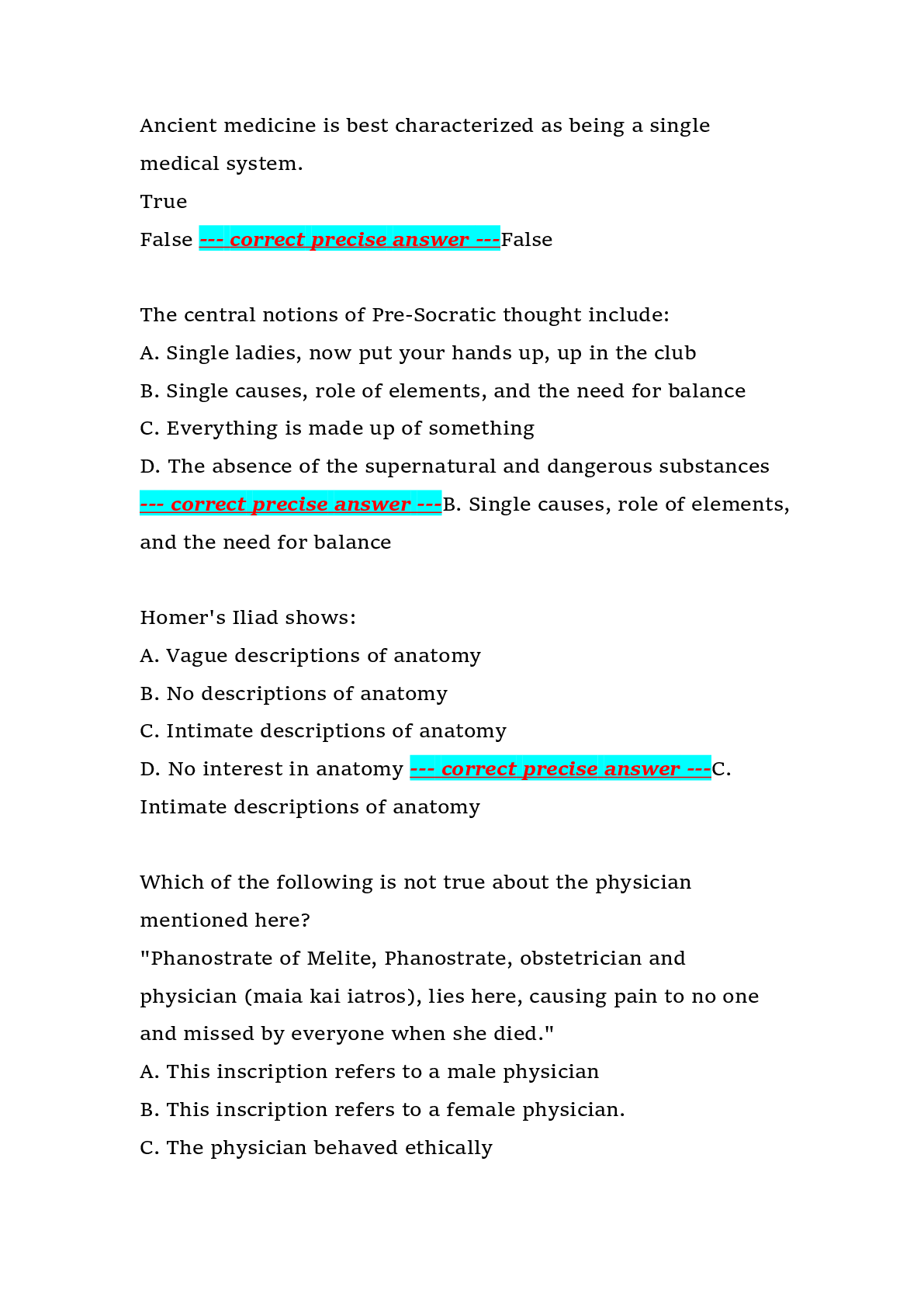 Preview page 3 of Classics 2902 – Test 1 – Classical Civilization and Ancient Medicine – Complete Exam Questions, Study Review, and Practi