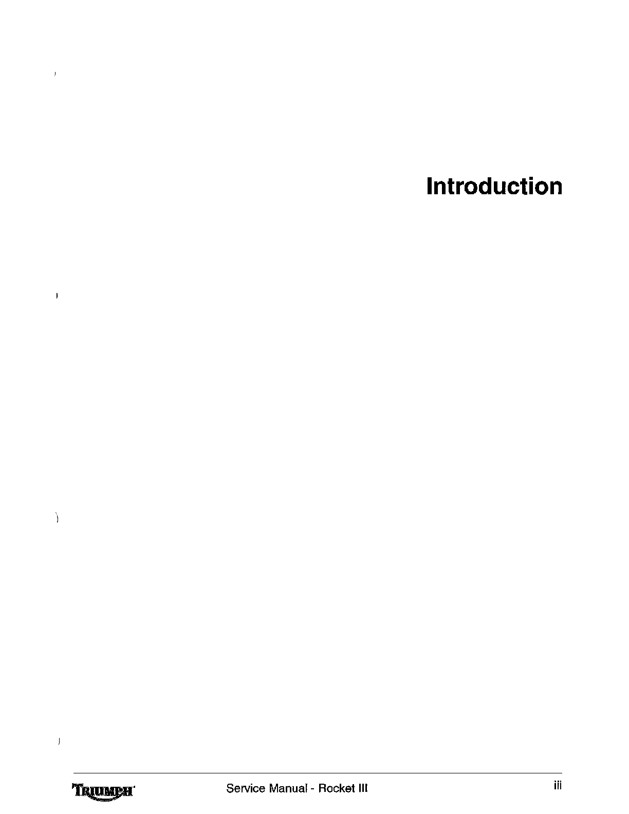 Preview page 3 of triumph rocket 3 service workshop manual 2004-2009
