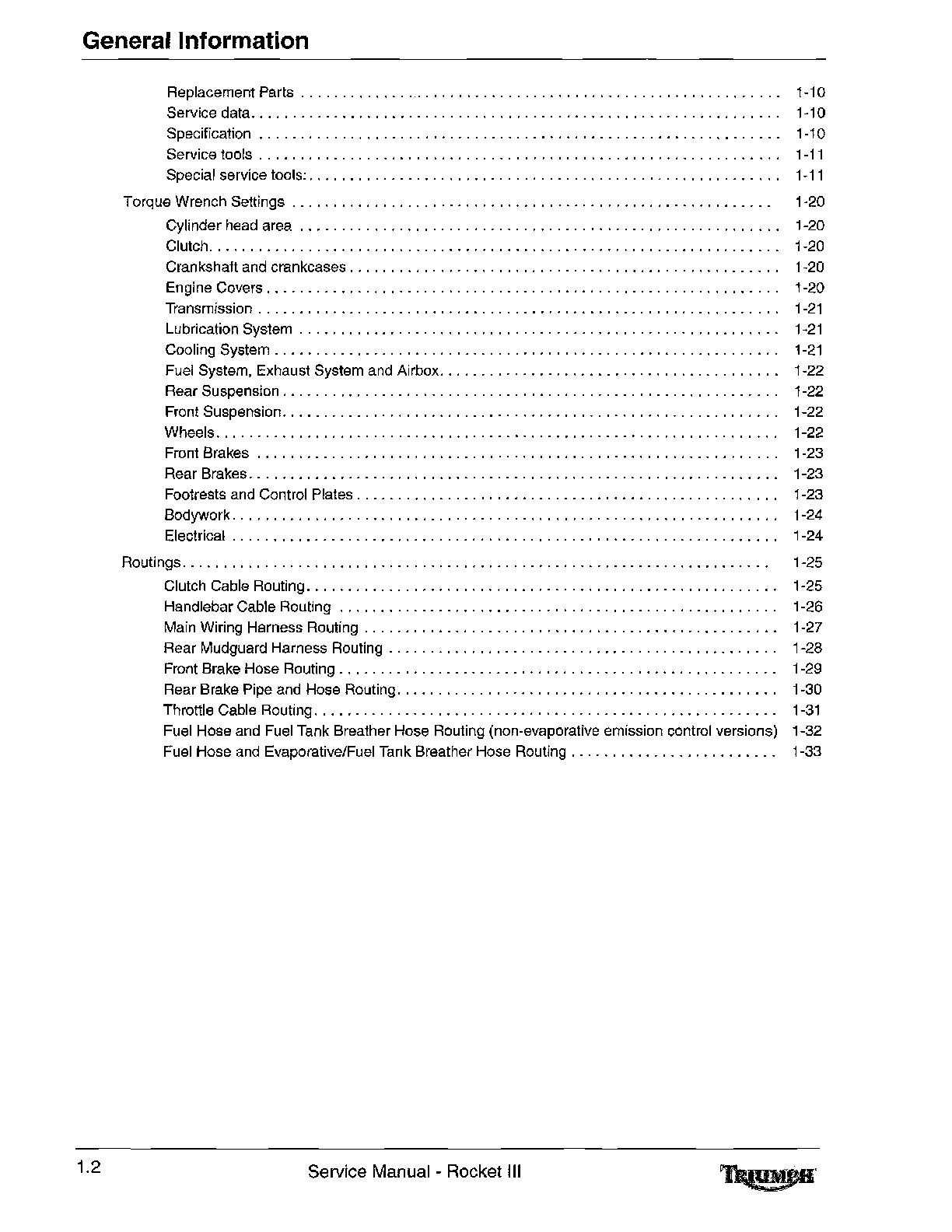 Preview page 8 of triumph rocket 3 service workshop manual 2004-2009