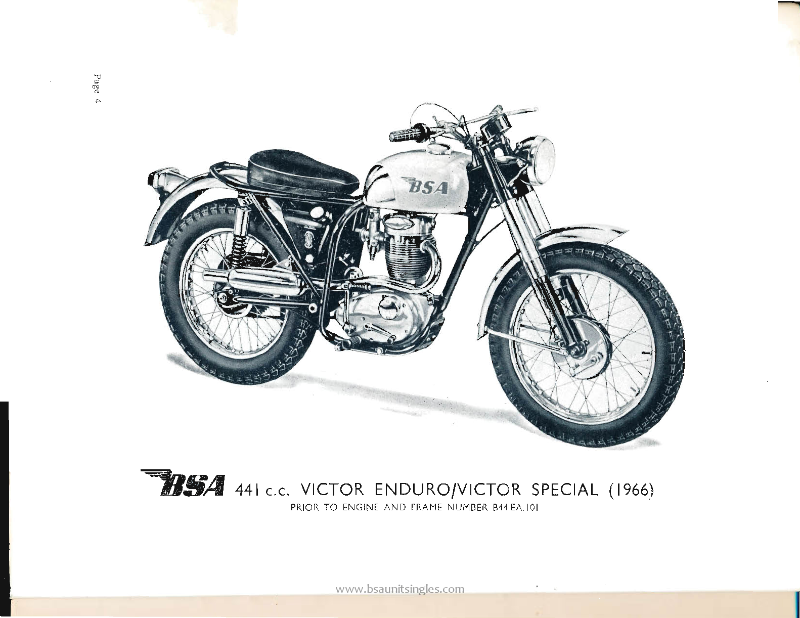 Preview page 5 of BSA Victor series Model B44 workshop manual