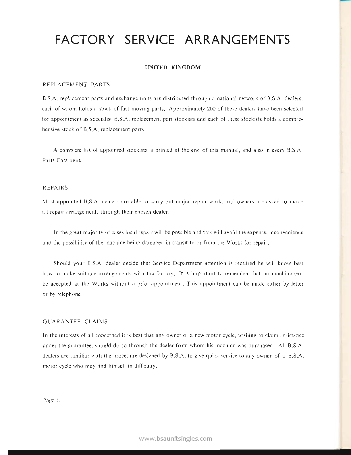Preview page 9 of BSA Victor series Model B44 workshop manual