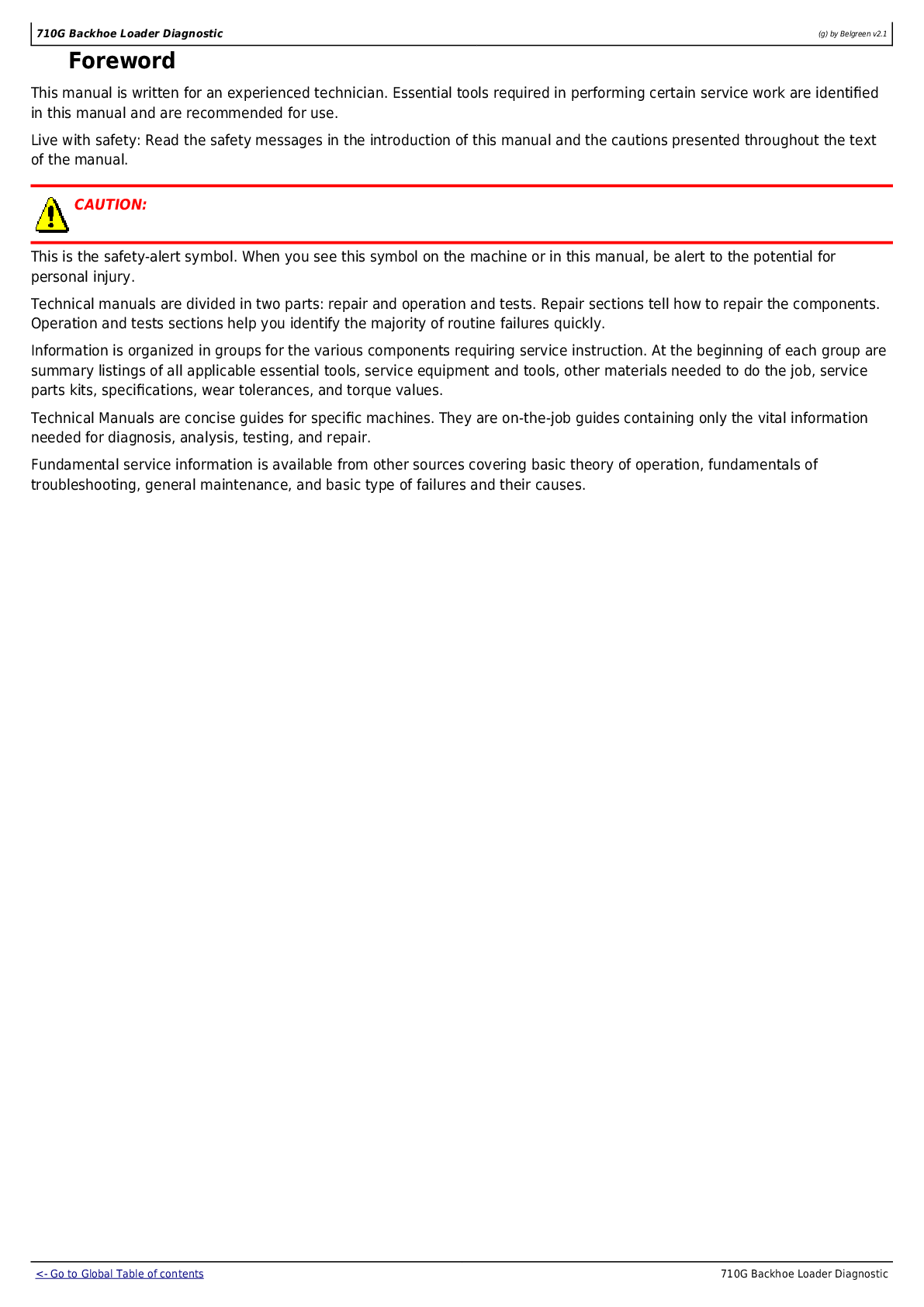Preview page 4 of JOHN DEERE 710G BACKHOE LOADER OPERATOR TEST MANUAL