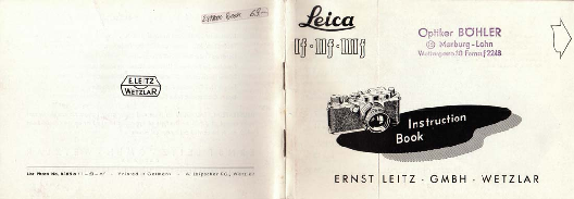 Preview of LEICA If IIf IIIf INSTRUCTION MANUAL