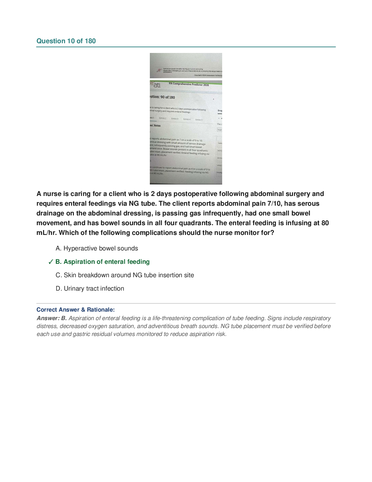Preview page 10 of RN Comprehensive Predictor 2026 V2 A+Questions Answers