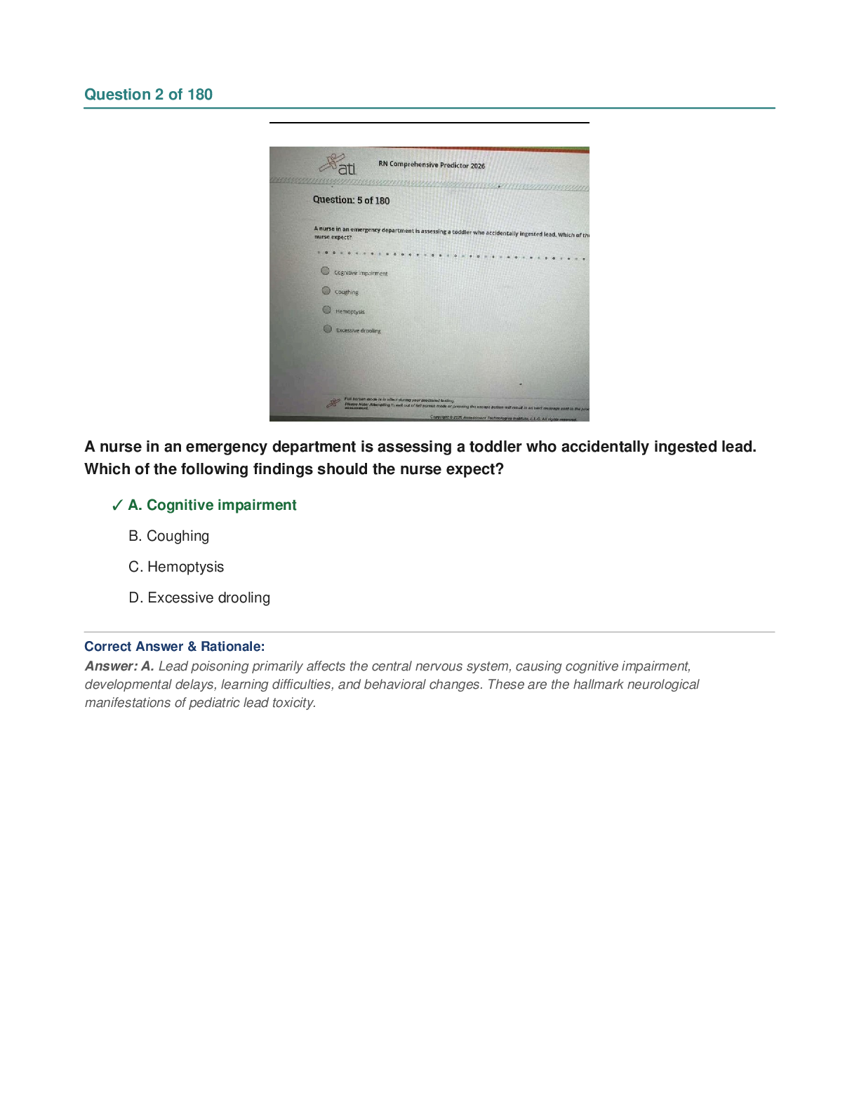Preview page 2 of RN Comprehensive Predictor 2026 V2 A+Questions Answers
