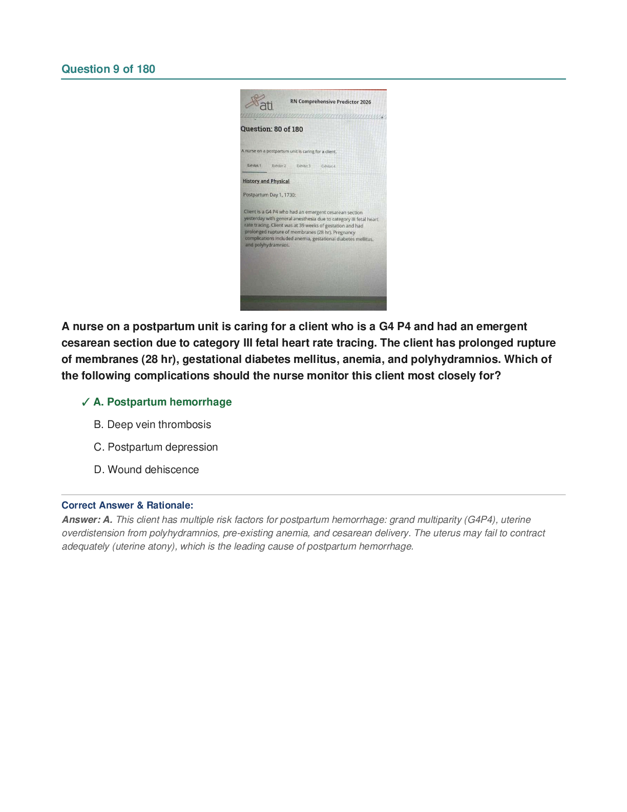 Preview page 9 of RN Comprehensive Predictor 2026 V2 A+Questions Answers