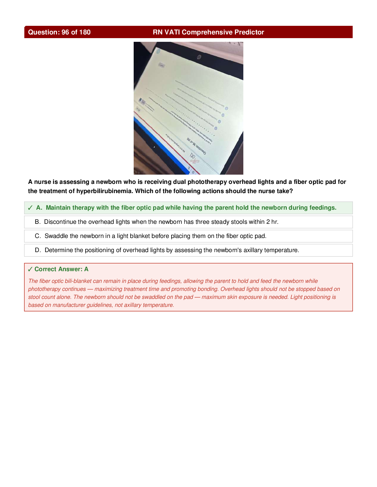 Preview page 6 of RN VATI Comprehensive Predictor A+Questions Answers