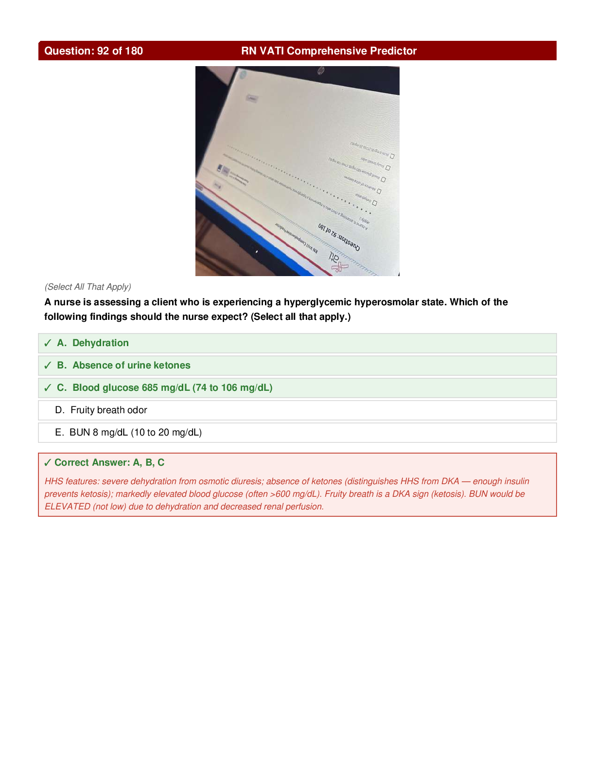 Preview page 7 of RN VATI Comprehensive Predictor A+Questions Answers