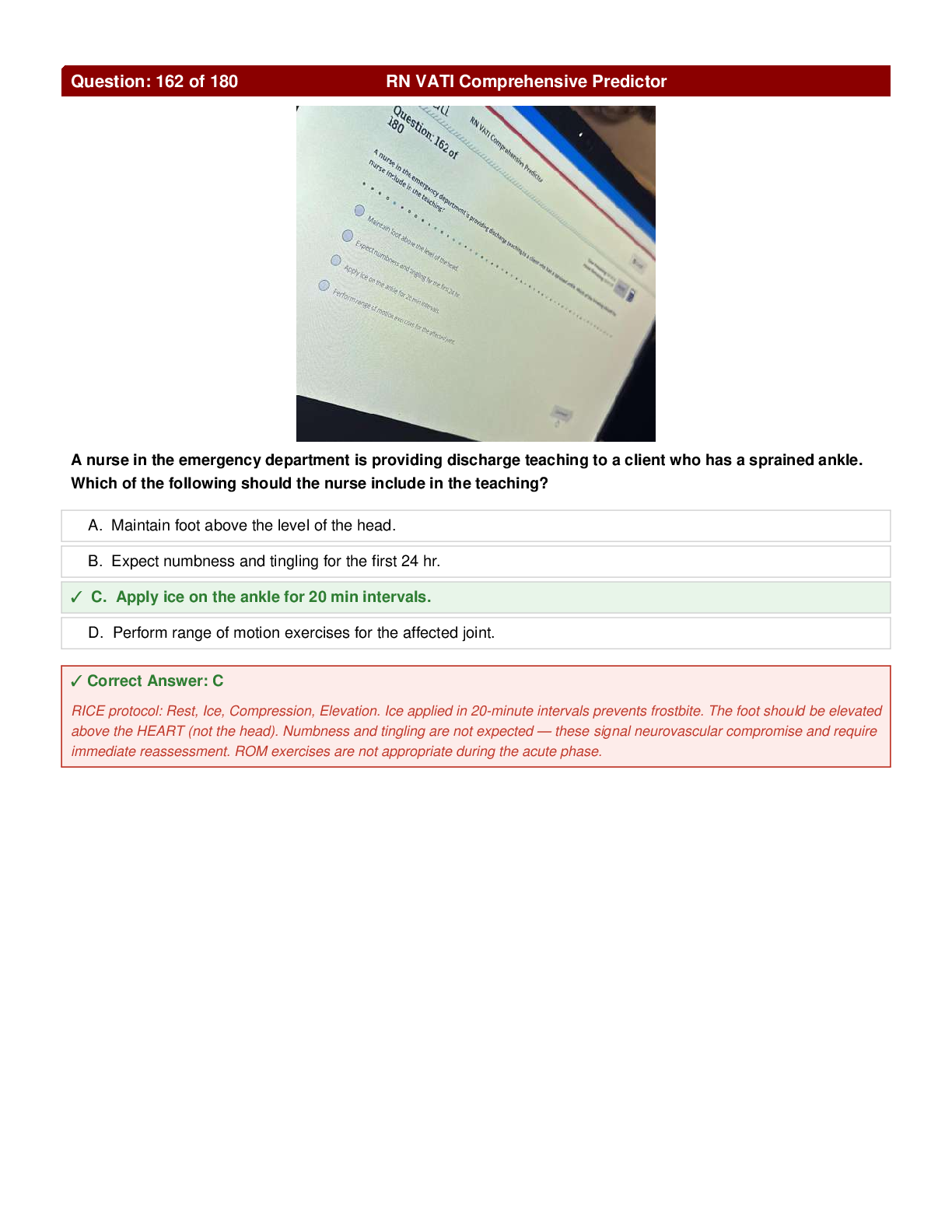 Preview page 9 of RN VATI Comprehensive Predictor A+Questions Answers