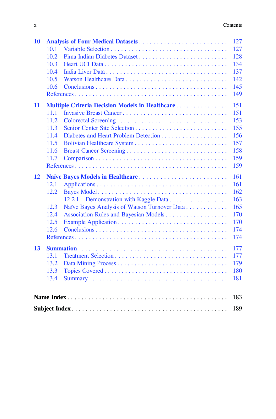 Preview page 10 of Data Mining and Analytics in Healthcare Management By David Olson, Özgür Araz
