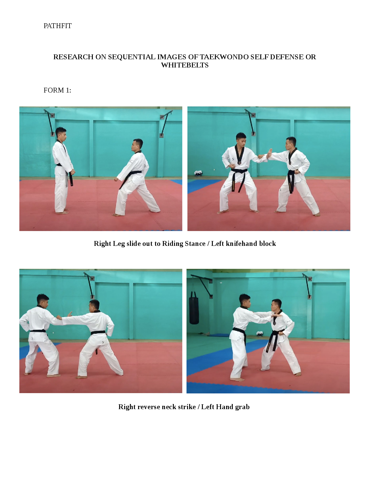 Preview image for RESEARCH ON SEQUENTIAL IMAGES OF TAEKWONDO SELF DEFENSE OR WHITEBELTS
