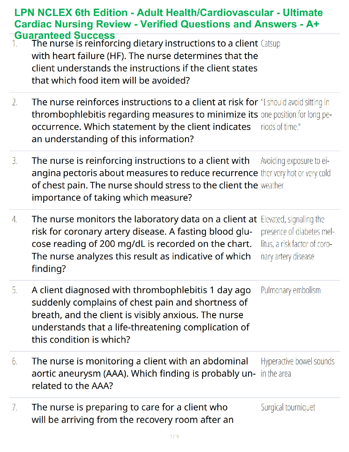 Preview of LPN NCLEX 6th Edition Complete Mastery Guide – Comprehensive Exam Review – Verified Questions and Answers – Ultimate NCLEX-PN Success Blueprint – A+ Guaranteed