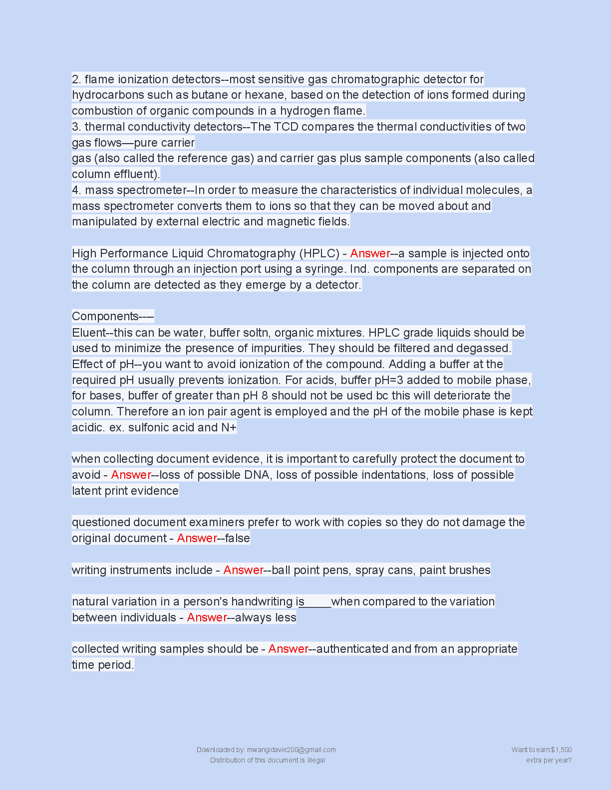 Preview page 5 of UF PHA6936 FINAL EXAM PREP  FINAL EXAM FORENSIC SCIENCE,  FORENSIC TOXICOLOGY 100%  VERIFIED SOLUTIONS 2026/2027  GUARAN