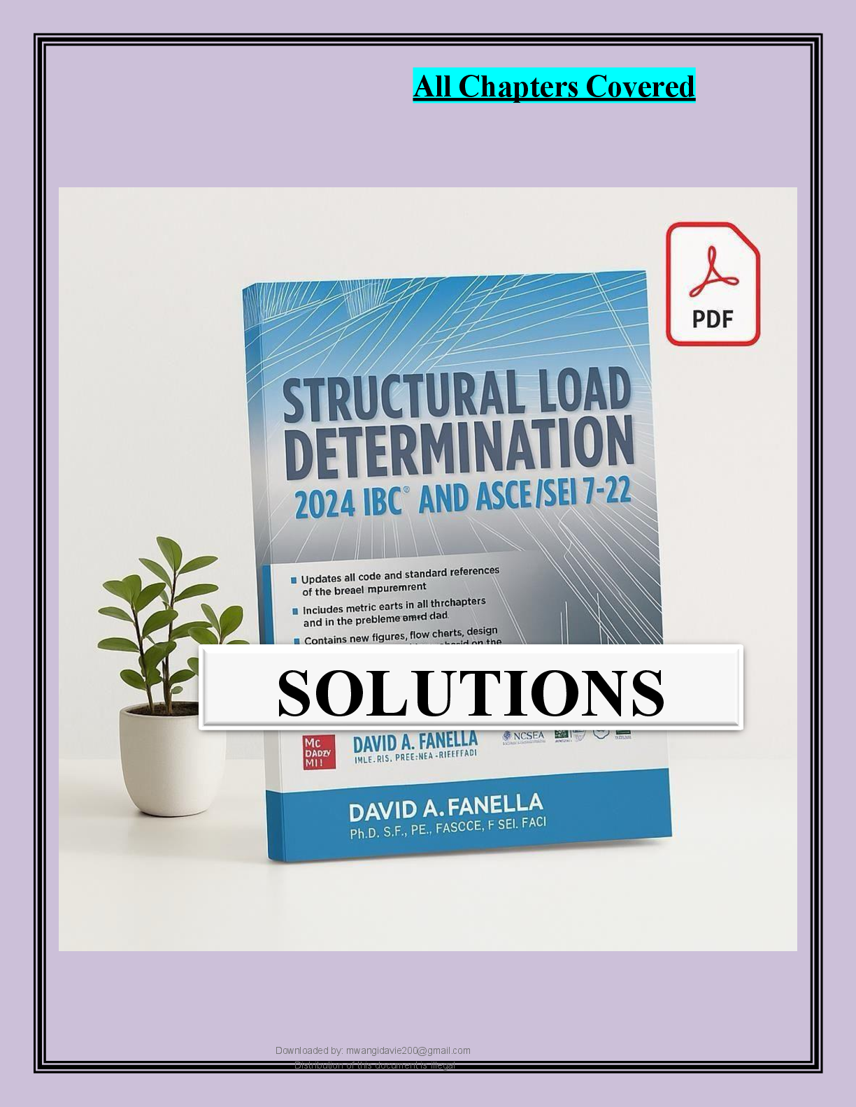 Preview page 2 of STRUCTURAL LOAD   DETERMINATION (2ND  EDITION) BY DAVID A   FANELLA 100%  VERIFIED SOLUTIONS  2026/2027  GUARANTEED PASS
