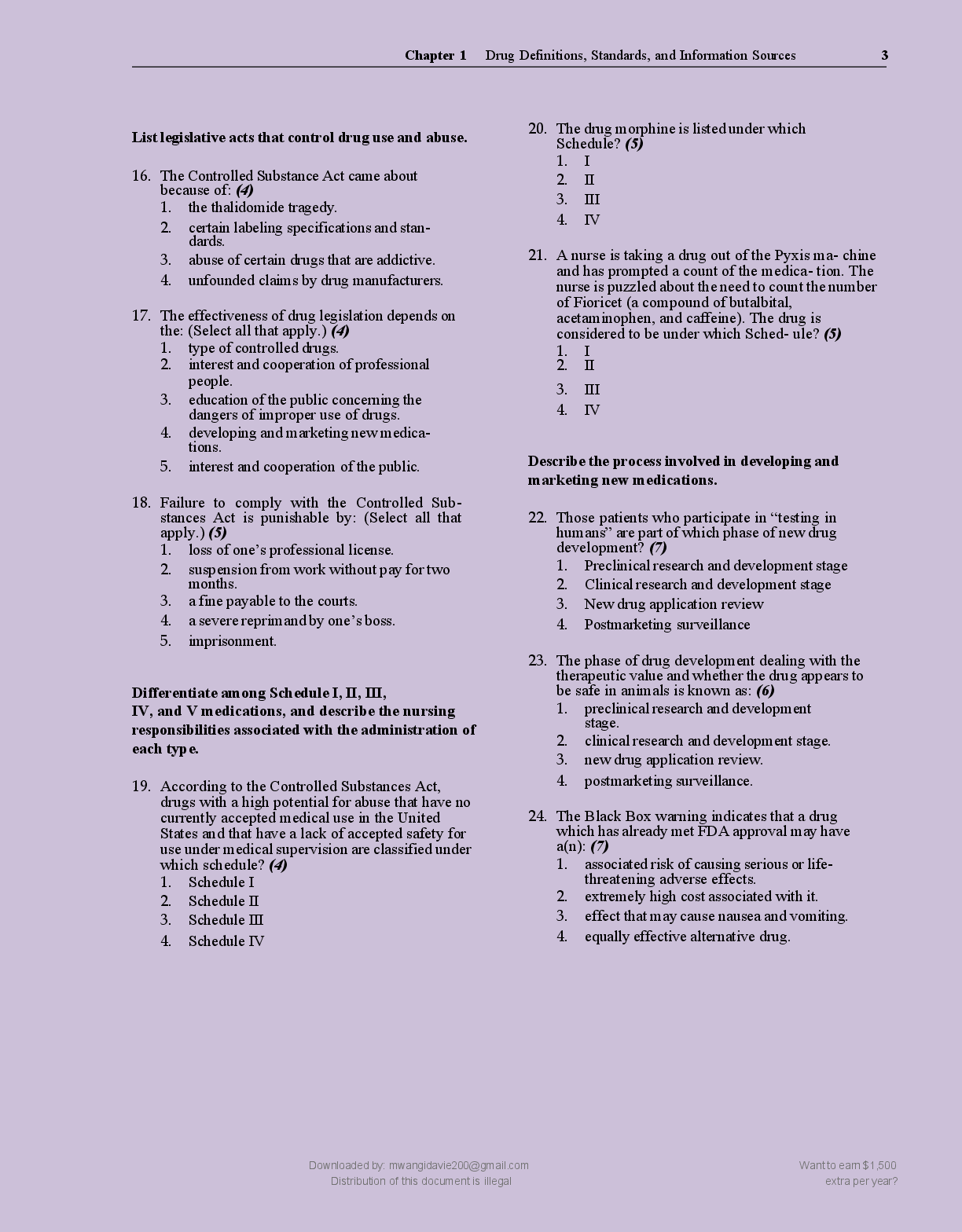 Preview page 5 of CLAYTON'S BASIC   PHARMACOLOGY  FOR NURSES  (20TH  EDITION) BY  MICHELLE  WILLIHNGANZ  100% VERIFIED  SOLUTIONS  2026/20