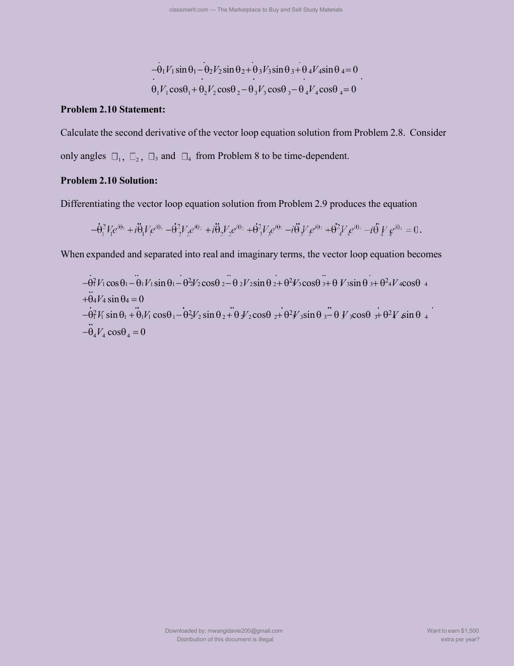 Preview page 8 of Solutions Manual for Kinematics and Dynamics of Mechanical Systems: Implementation in MATLAB® and Simscape Multibody™ 3r