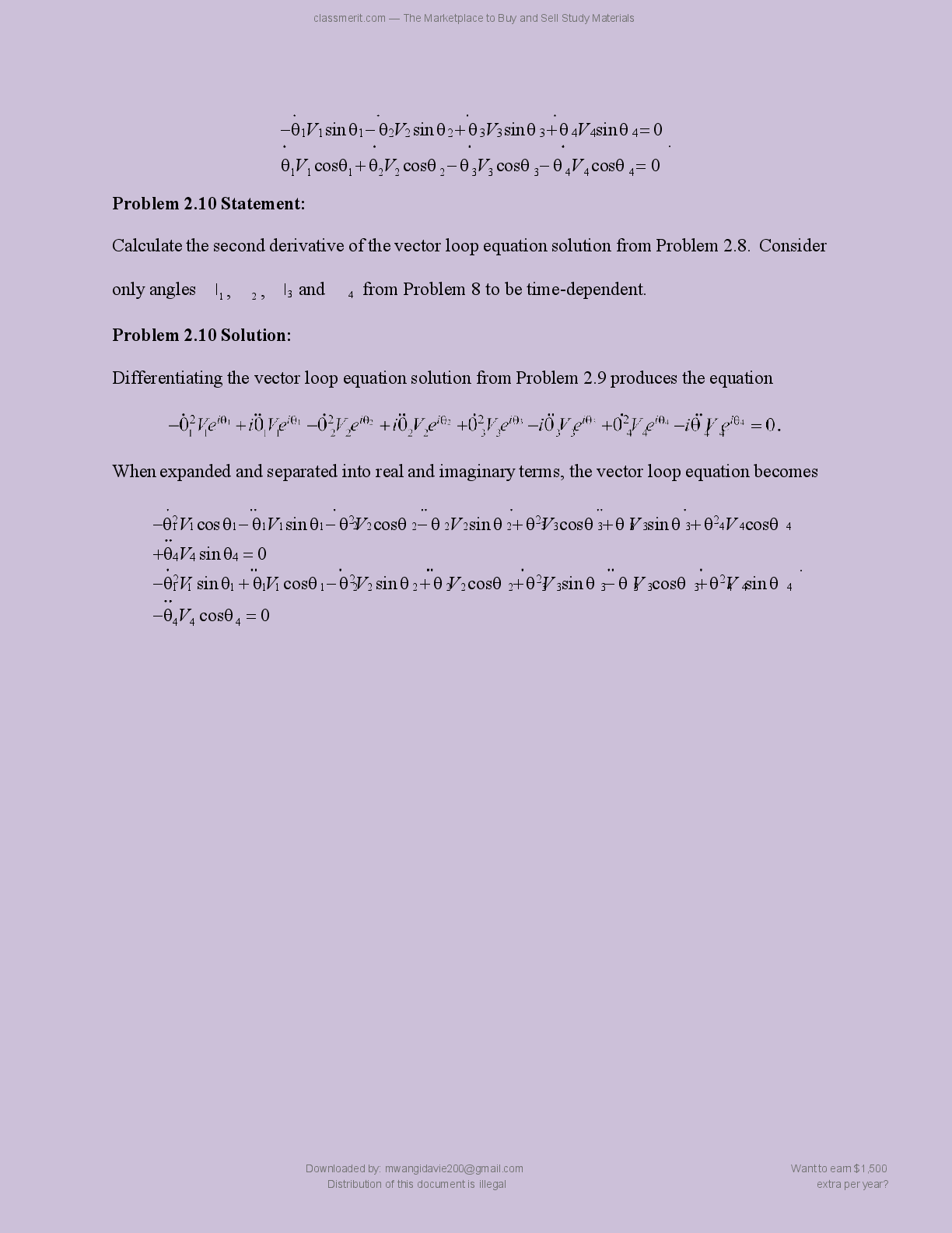 Preview page 8 of KINEMATICS AND  DYNAMICS OF   MECHANICAL SYSTEMS: A   IMPLEMENTATION-BASED  100% VERIFIED SOLUTIONS  2026/2027 GUARANTEE