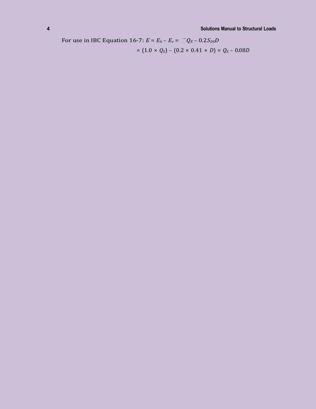 Preview page 6 of SOLUTIONS MANUAL for Structural Loads: 2012 IBC And ASCE/SEI 7-10 by Ph.d. Fanella, David A.