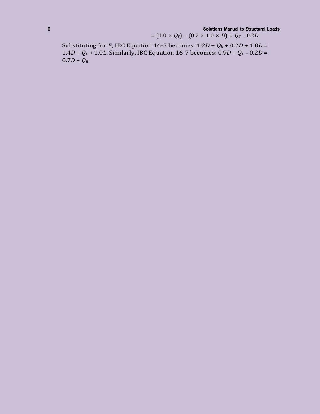 Preview page 8 of SOLUTIONS MANUAL for Structural Loads: 2012 IBC And ASCE/SEI 7-10 by Ph.d. Fanella, David A.