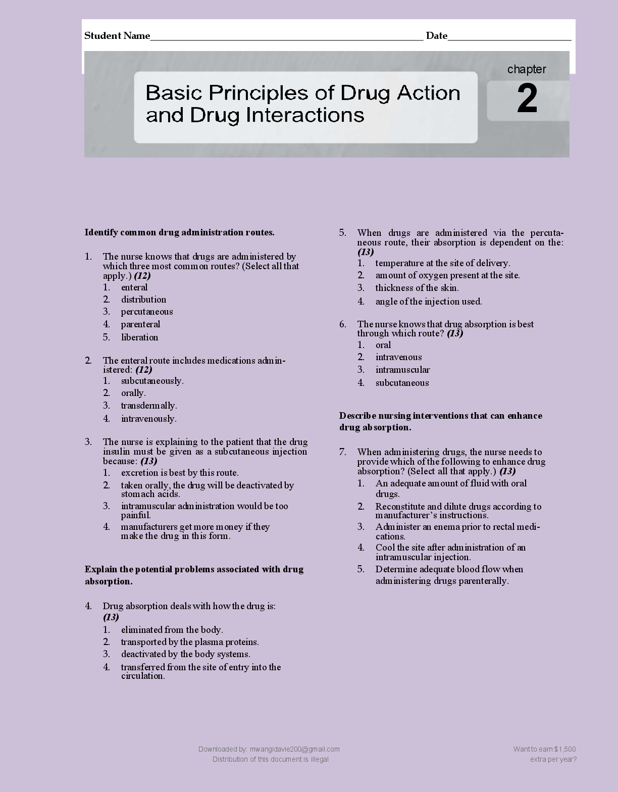 Preview page 7 of CLAYTON'S BASIC   PHARMACOLOGY  FOR NURSES  (20TH EDITION) BY  MICHELLE  WILLIHNGANZ  100% VERIFIED  SOLUTIONS  2026/202