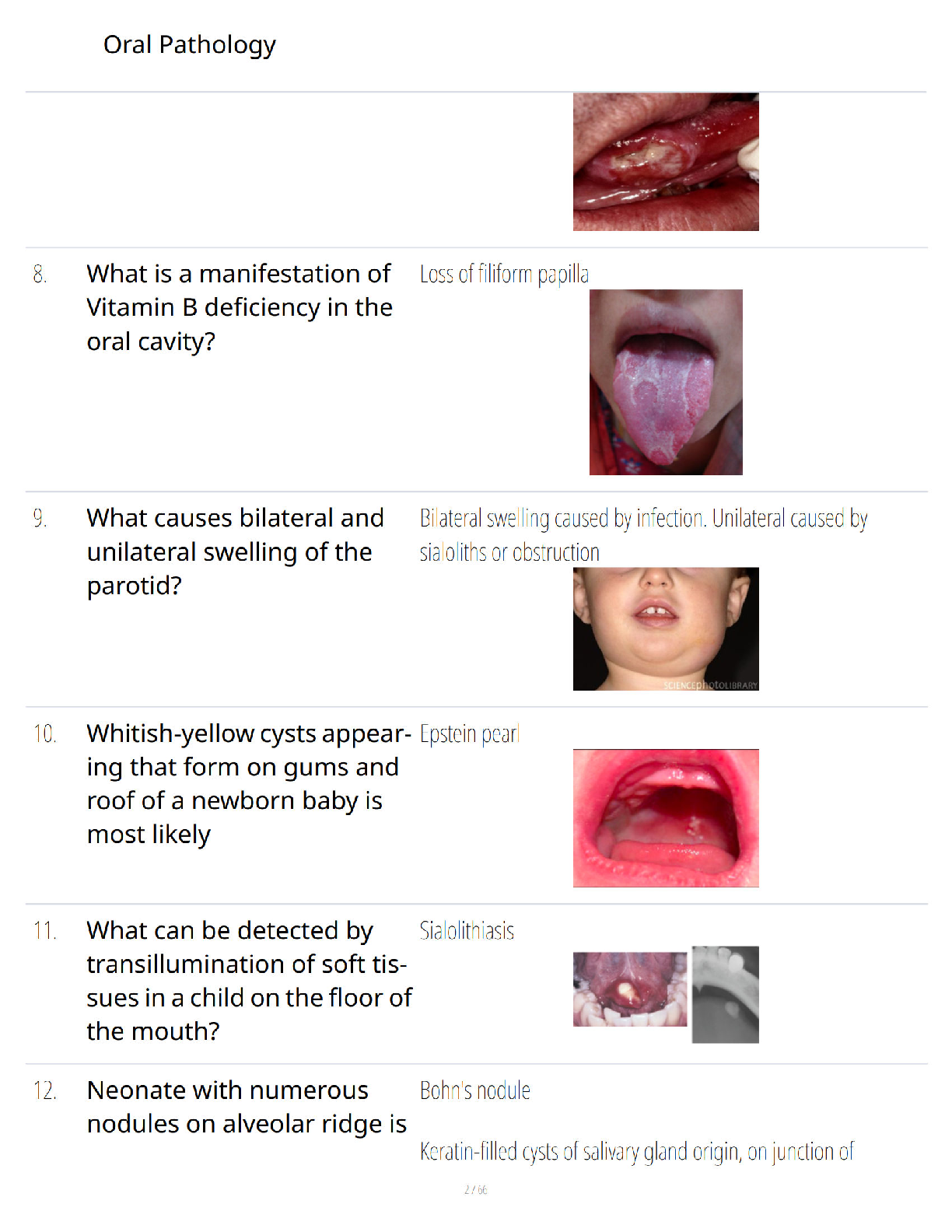 Preview of Oral Pathology Study Guide - Verified Questions and Answers - A+ Guaranteed Success Exam Review