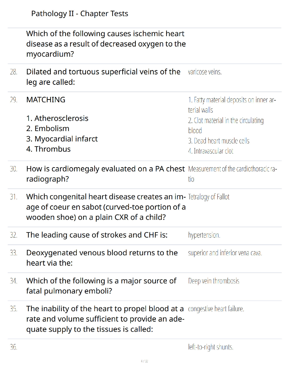Preview of Pathology II Comprehensive Study Guide - Verified Questions and Answers - A+ Guaranteed Success Exam Review