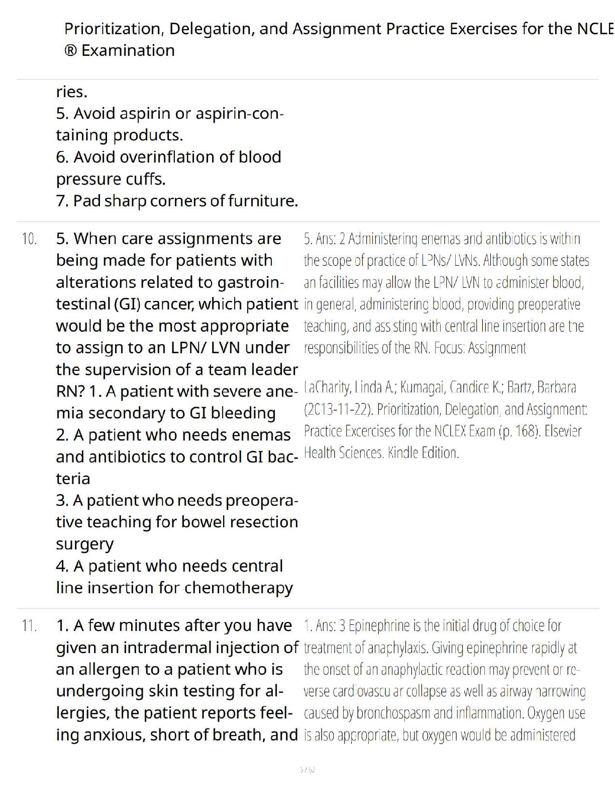 Preview page 6 of Prioritization Delegation and Assignment Study Guide - Verified Questions and Answers - A+ Guaranteed Success Review