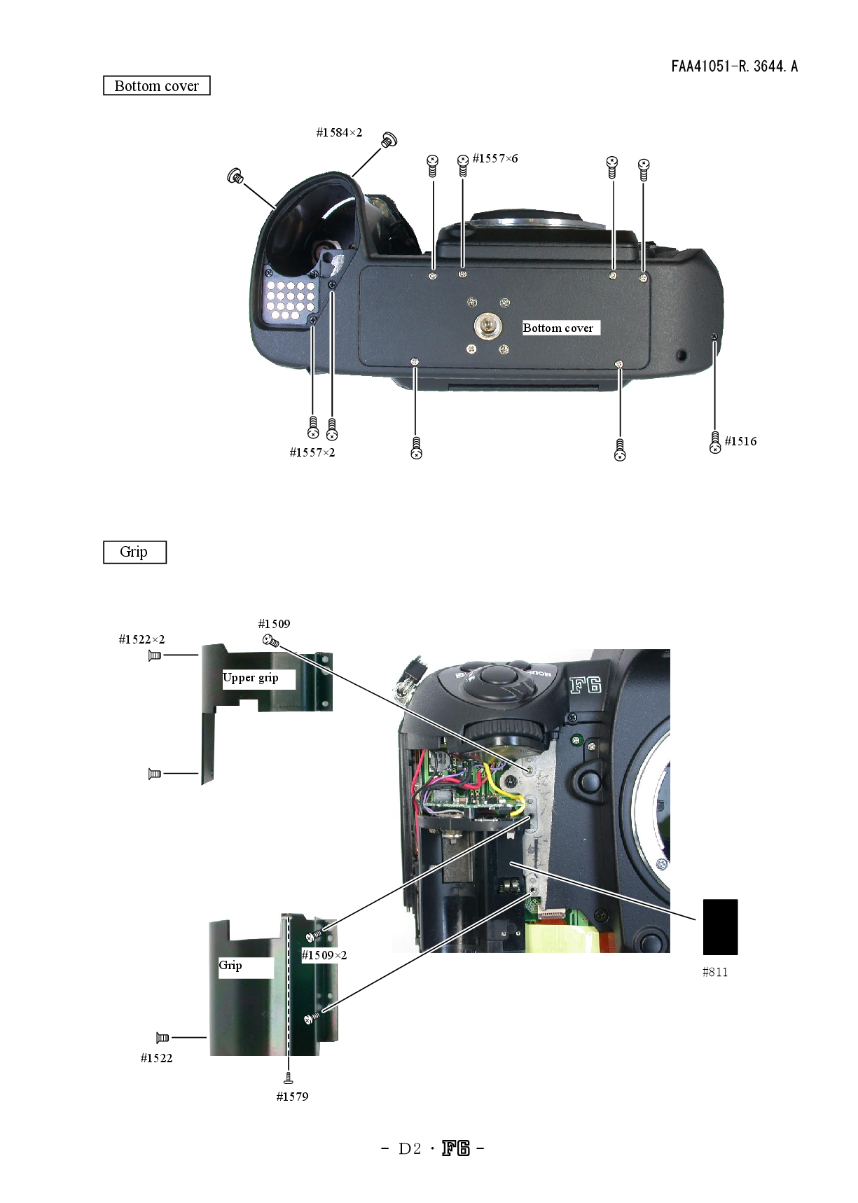 Preview page 4 of NIKON F6 Camera Service Repair Manual