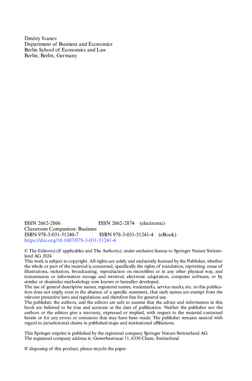 Preview page 2 of eBook PDF Introduction to Supply Chain Analytics By Dmitry Ivanov