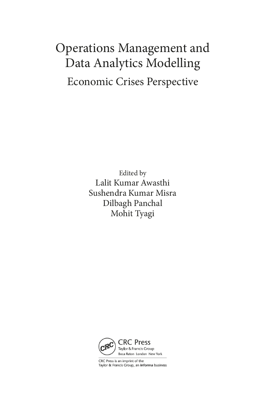 Preview page 4 of Operations Management and Data Analytics Modelling By Lalit Awasthi, Sushendra Misra, Dilbagh Panchal, Mohit Tyagi