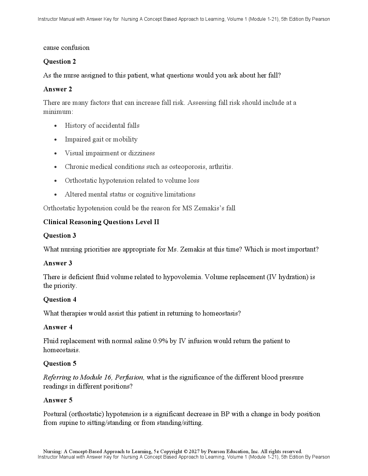 Preview page 4 of Instructor Manual Nursing A Concept Based Approach to Learning 1 Volume 5th Edition By Pearson Answer Key All Chapter 1-