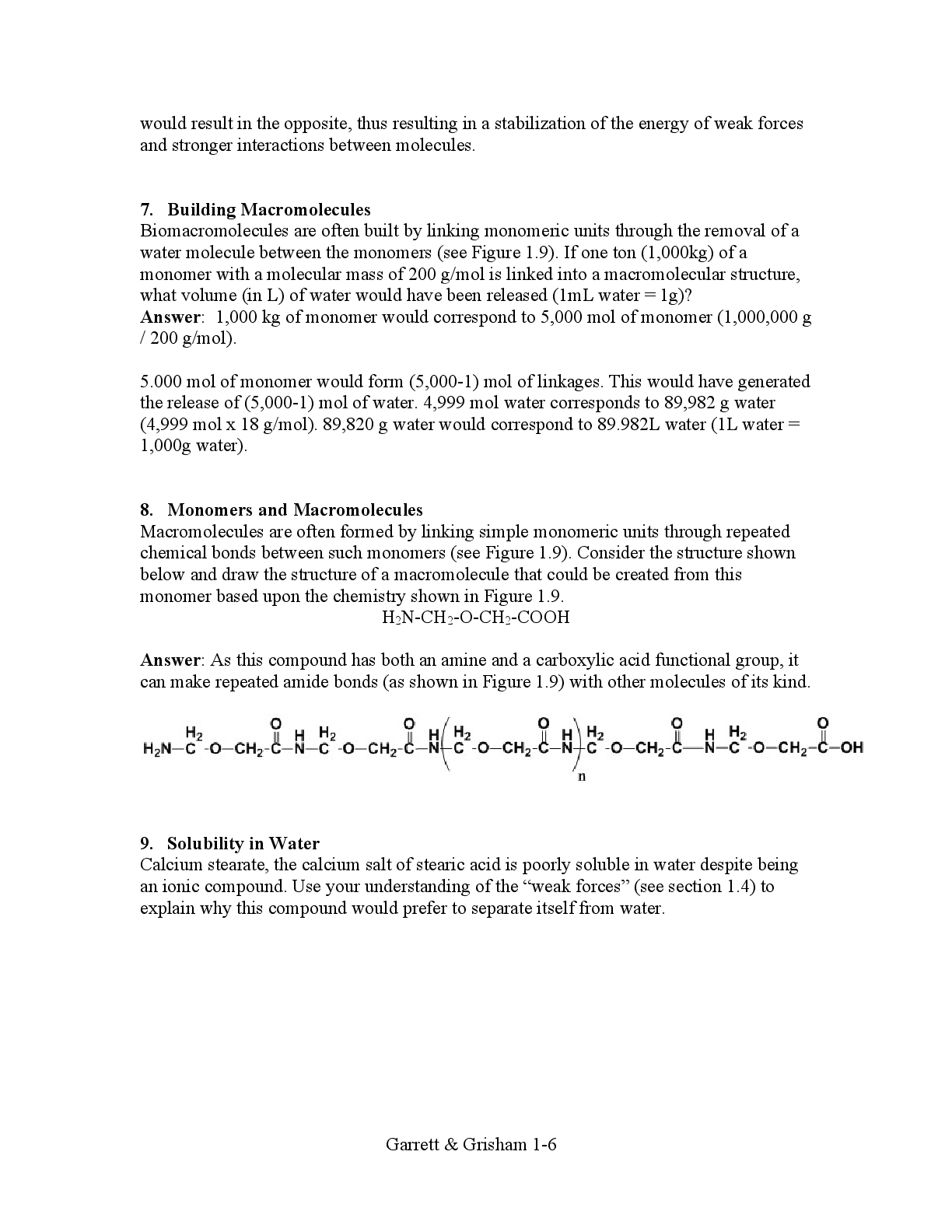 Preview page 6 of Solutions Manual Biochemistry 7th Edition By Reginald Garrett, Charles Grisham