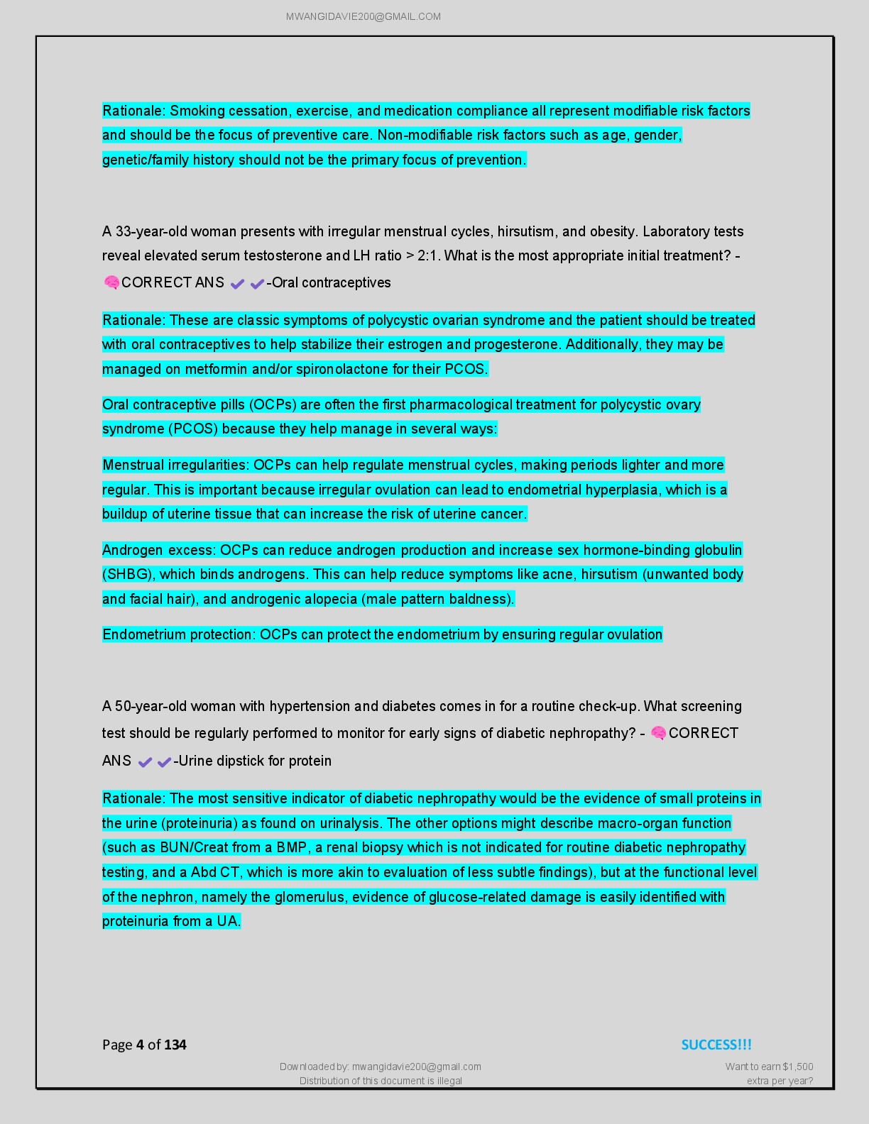 Preview page 5 of NR 603 CEA EXAM  PRACTICE (EXAM 1-4)  |COMPREHENSIVE  WITH RATIONALES  2026/2027