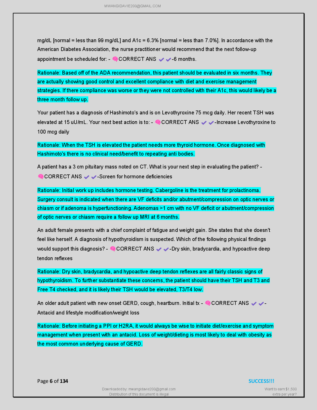 Preview page 7 of NR 603 CEA EXAM  PRACTICE (EXAM 1-4)  |COMPREHENSIVE  WITH RATIONALES  2026/2027