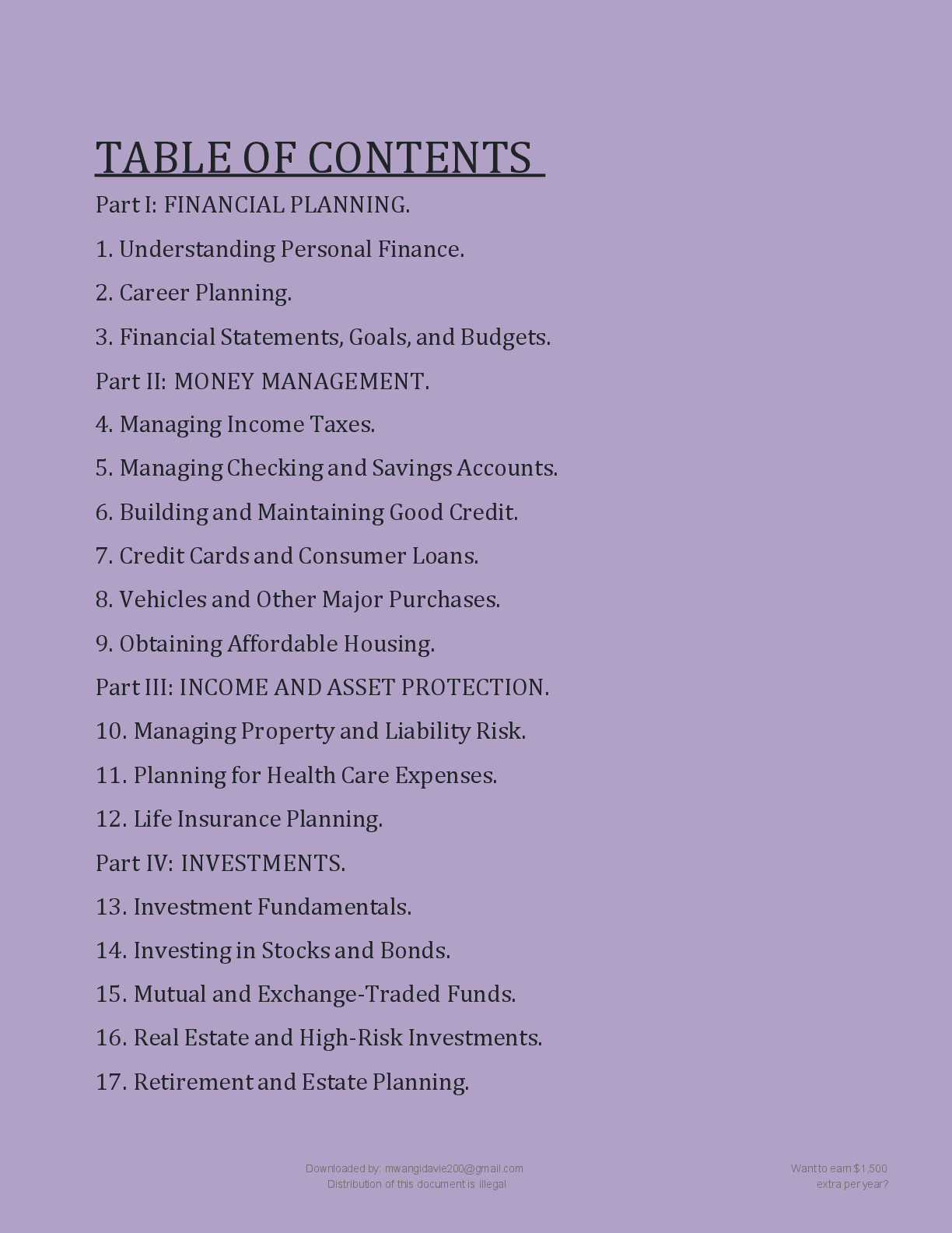 Preview page 3 of PERSONAL FINANCE   (14TH EDITION) BY E  THOMAS GARMAN AND   RAYMOND E FORGUE  100%  GUARANTEED  PASS