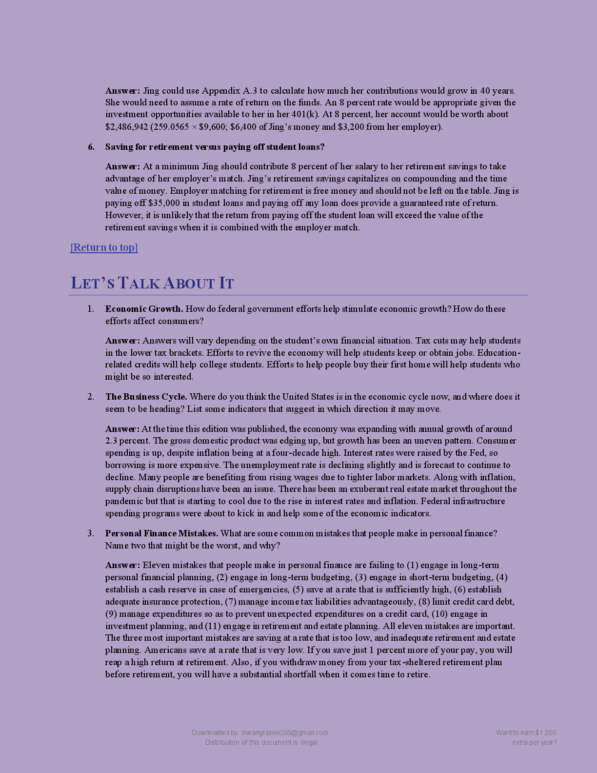 Preview page 8 of PERSONAL FINANCE   (14TH EDITION) BY E  THOMAS GARMAN AND   RAYMOND E FORGUE  100%  GUARANTEED  PASS