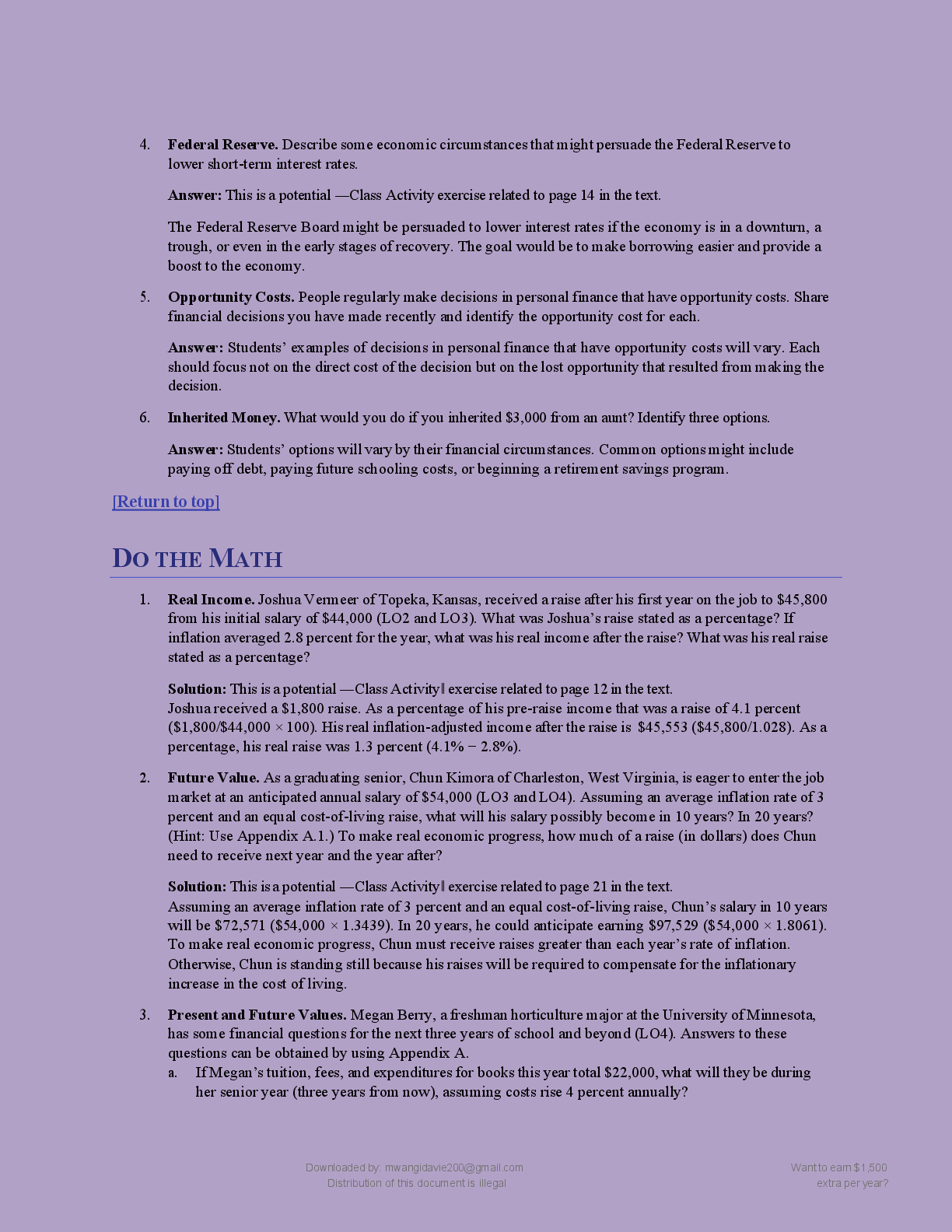 Preview page 9 of PERSONAL FINANCE   (14TH EDITION) BY E  THOMAS GARMAN AND   RAYMOND E FORGUE  100%  GUARANTEED  PASS