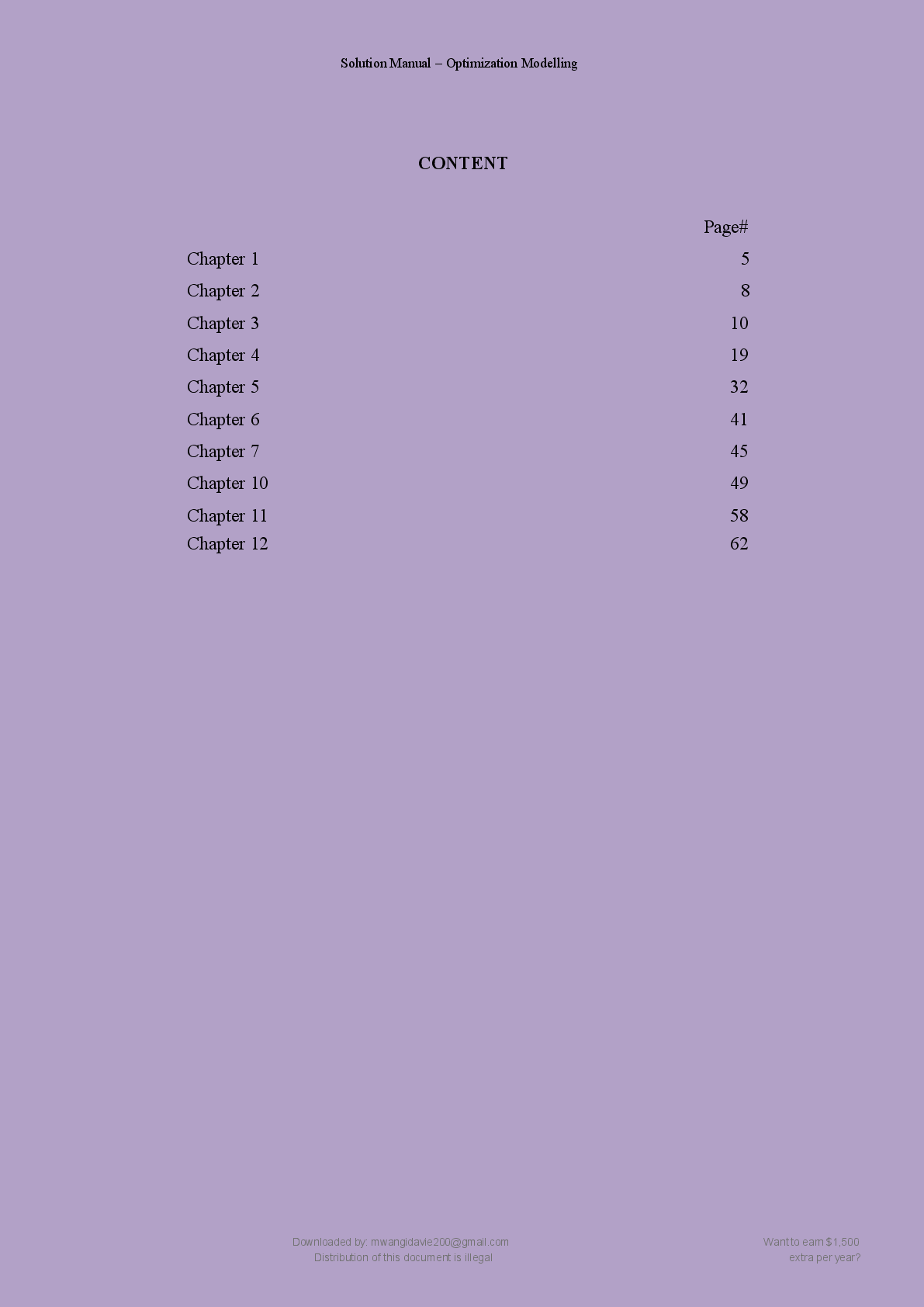 Preview page 4 of OPTIMIZATION   MODELLING: A  PRACTICAL  APPROACH (1ST   EDITION) BY RUHUL  SARKE VERIFIED  SOLUTIONS