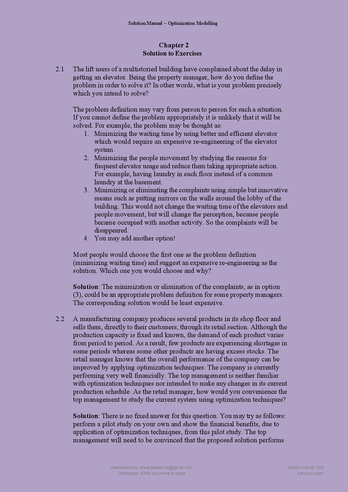 Preview page 7 of OPTIMIZATION   MODELLING: A  PRACTICAL  APPROACH (1ST   EDITION) BY RUHUL  SARKE VERIFIED  SOLUTIONS