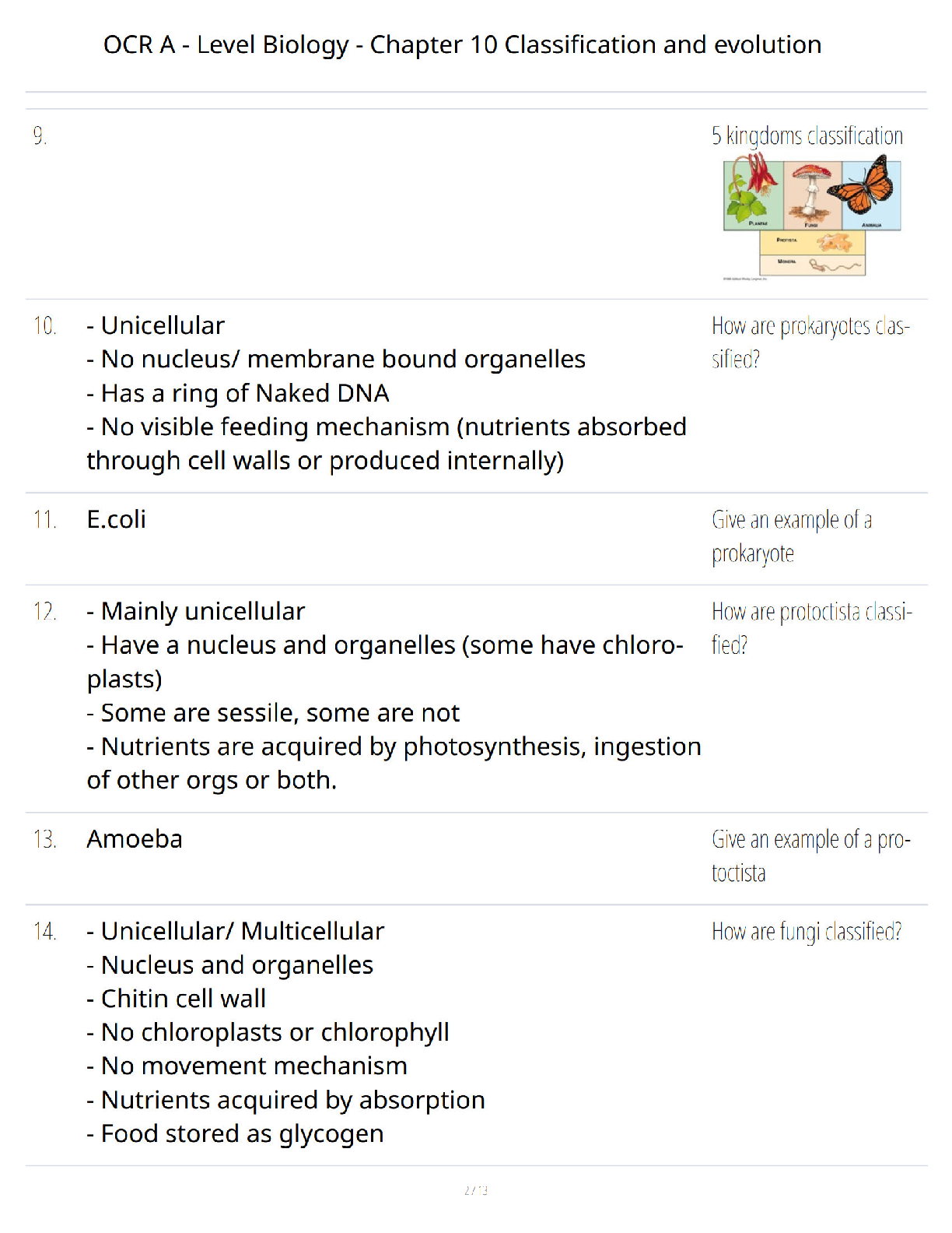 Preview page 2 of OCR A Level Biology - Chapter 10 Classification and Evolution - Exam Success Blueprint - Verified Questions and Answers