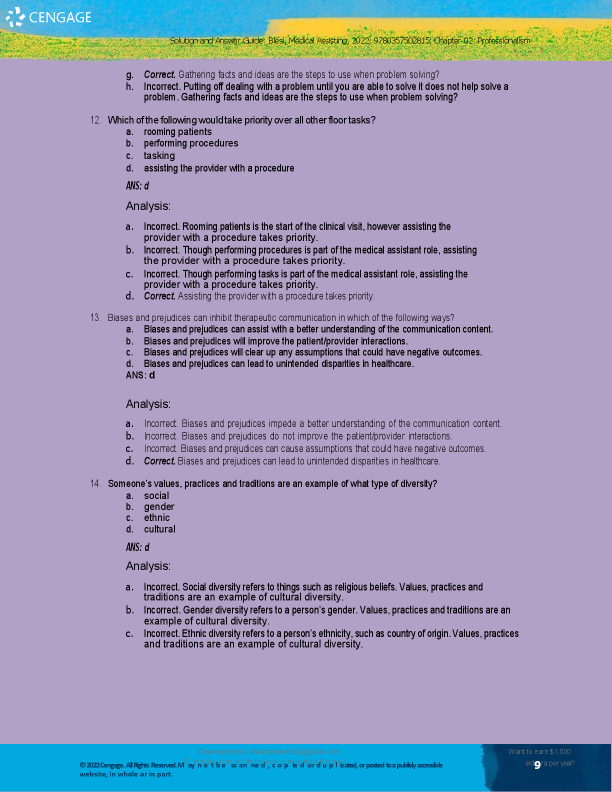 Preview page 8 of MEDICAL ASSISTING   ADMINISTRATIVE  CLINICAL  COMPETENCIES   MINDTAP COURSE  VERIFIED SOLUTIONS