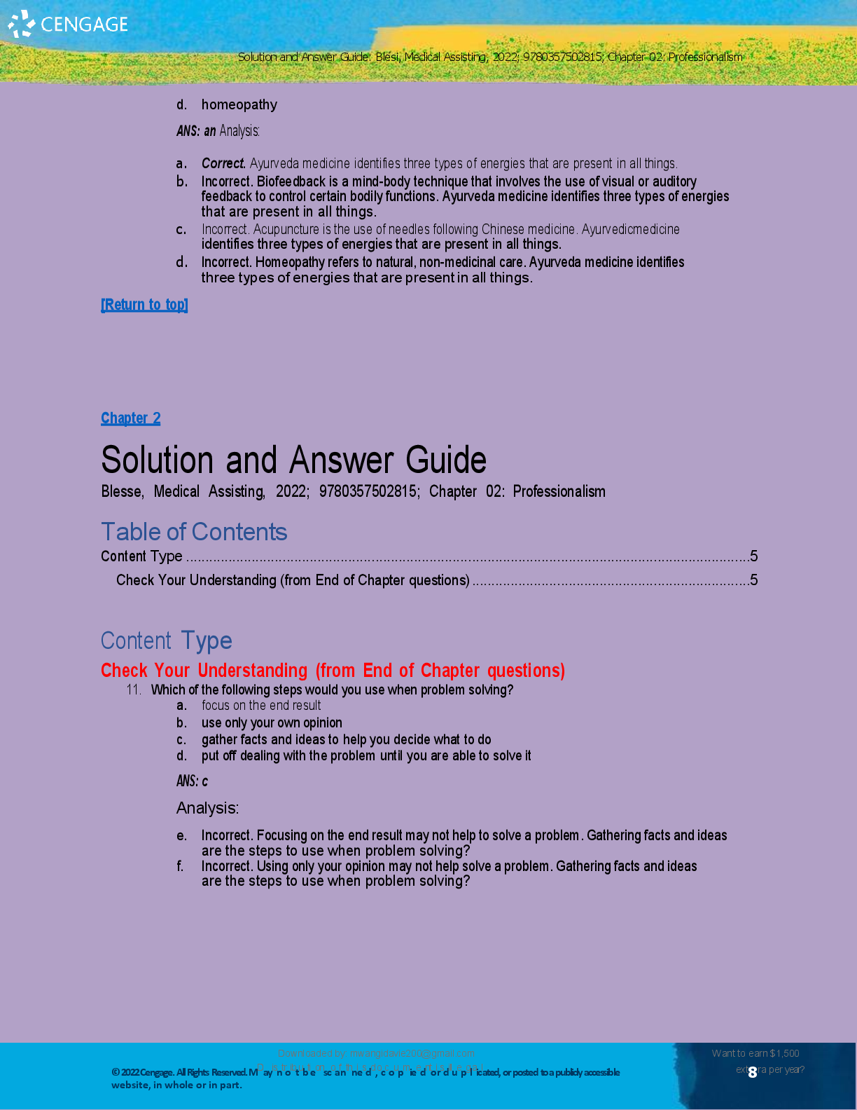 Preview page 7 of MEDICAL ASSISTING   ADMINISTRATIVE  CLINICAL  COMPETENCIES   MINDTAP COURSE  VERIFIED SOLUTIONS