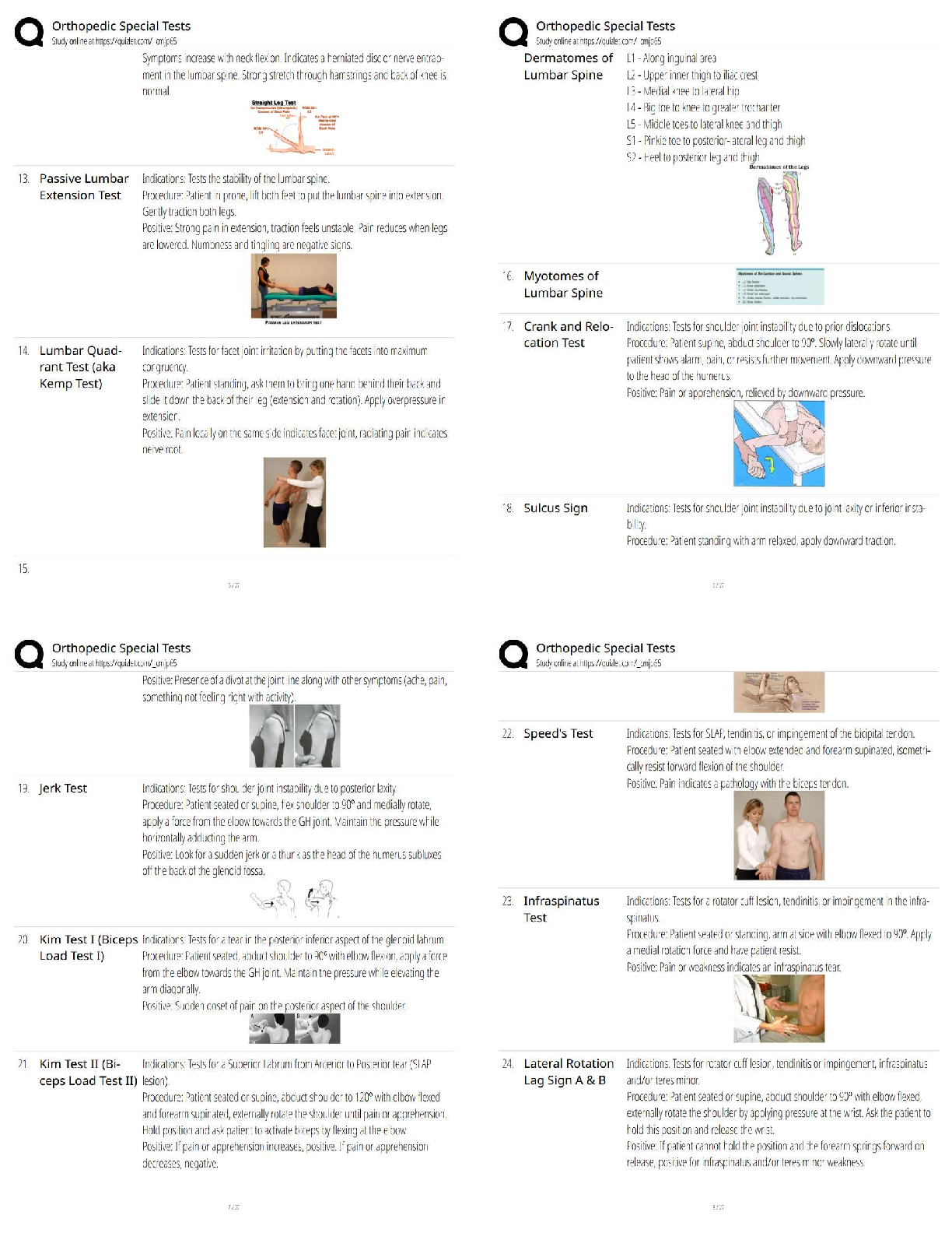Preview page 2 of Orthopedic Special Tests / Score 100% / New Version 2026 Update / Exam Prep Study Guide