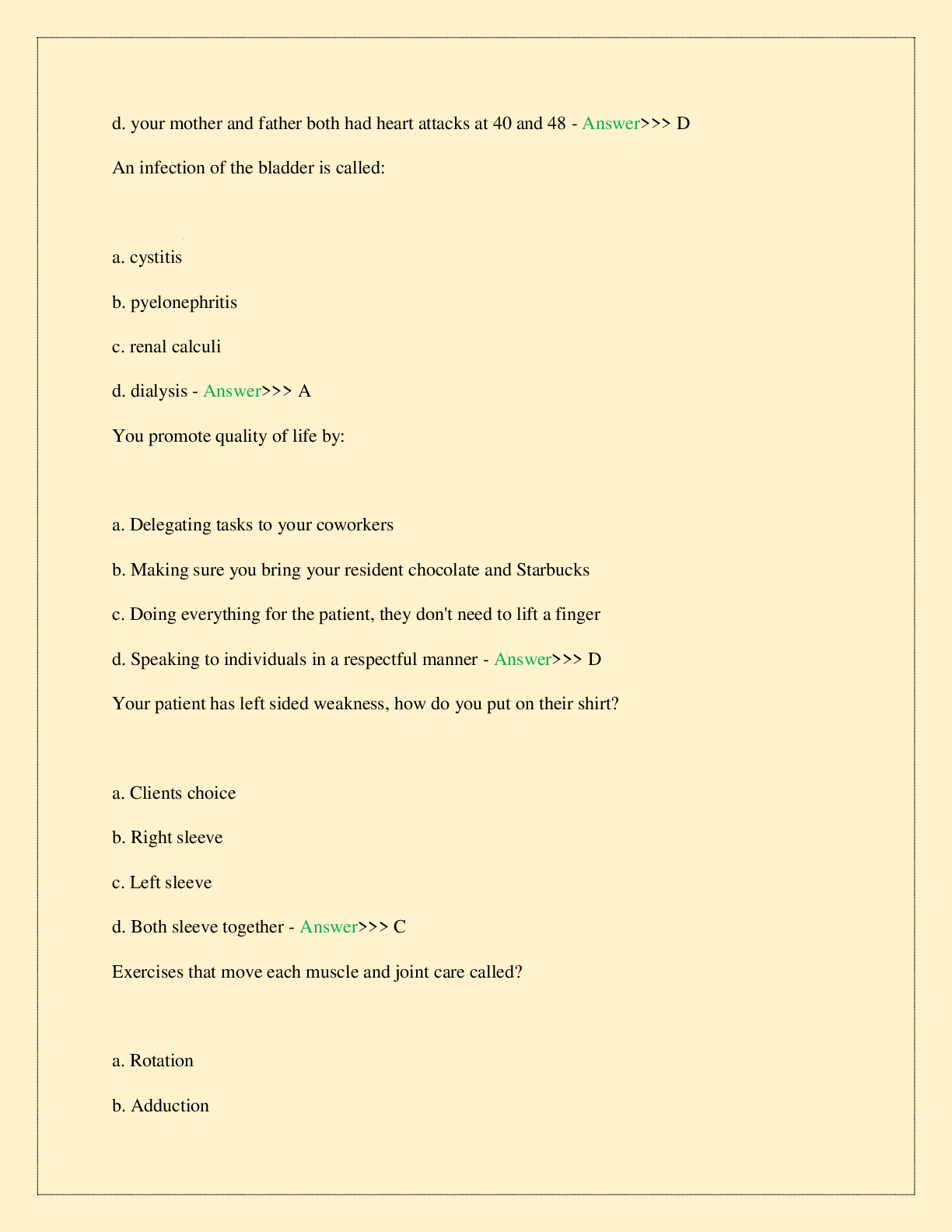 Preview page 3 of ATI NURSING FUNDAMENTALS FINAL EXAM LATEST 2026/2027 ALL STUDY QUESTIONS WITH VERIFIED SOLUTION 100% ASSURED PASS TOP RA