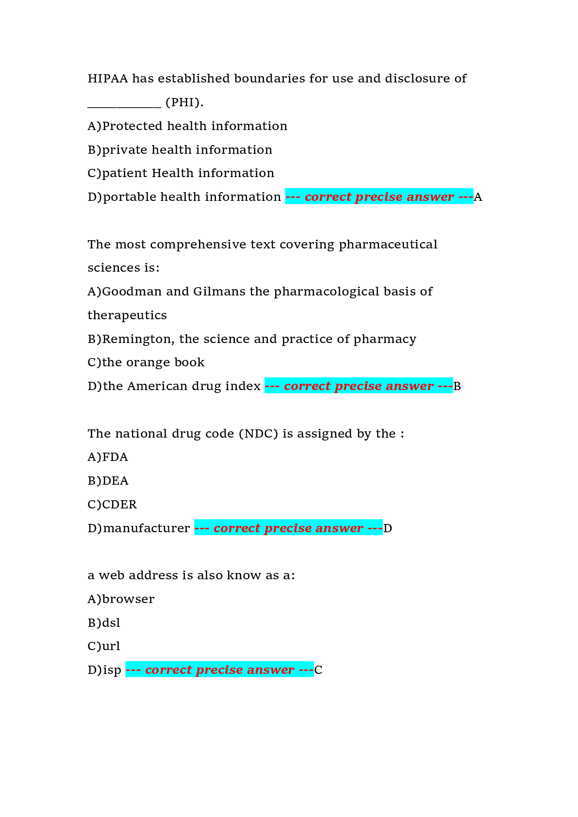 Preview page 5 of Walgreens Pharmacy Technician Certification Board (PTCB) Exam Prep | Walgreens | Complete Practice Questions with Answer